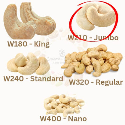 W210 Cashew Wholes (Jumbo Size)